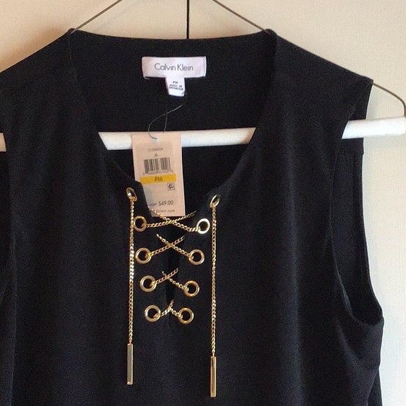 CALVIN KLEIN Sleeveless Blouse - Picture 2 of 3